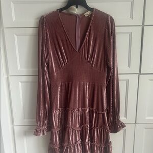 Mauve Dress with ruffles